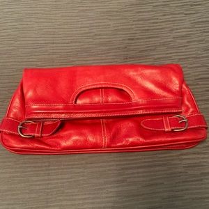 Cherry colored clutch